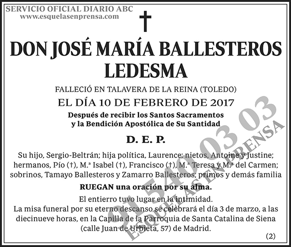 José María Ballesteros Ledesma